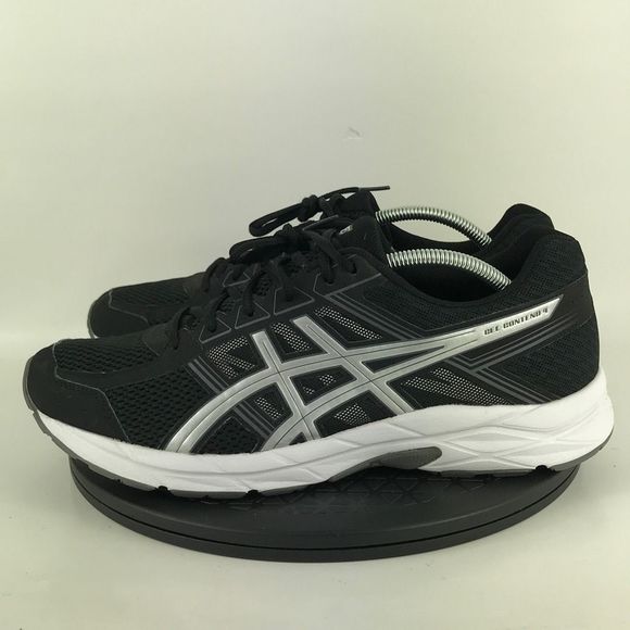 Asics Gel-Contend 4 Black/White Athletic Running Shoes T716N Men's Size 11.5 4E - Picture 8 of 12